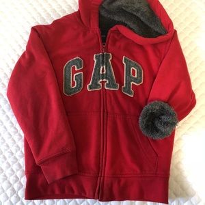 Gap Kids Faux Fur Fully Lined Zip Up Hoodie!